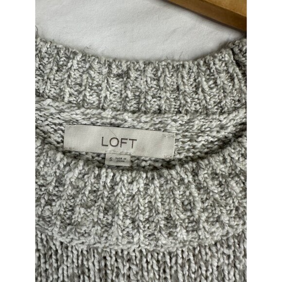 Loft Crewneck Long Sleeve Tunic size Small Grey‎ - Picture 2 of 8